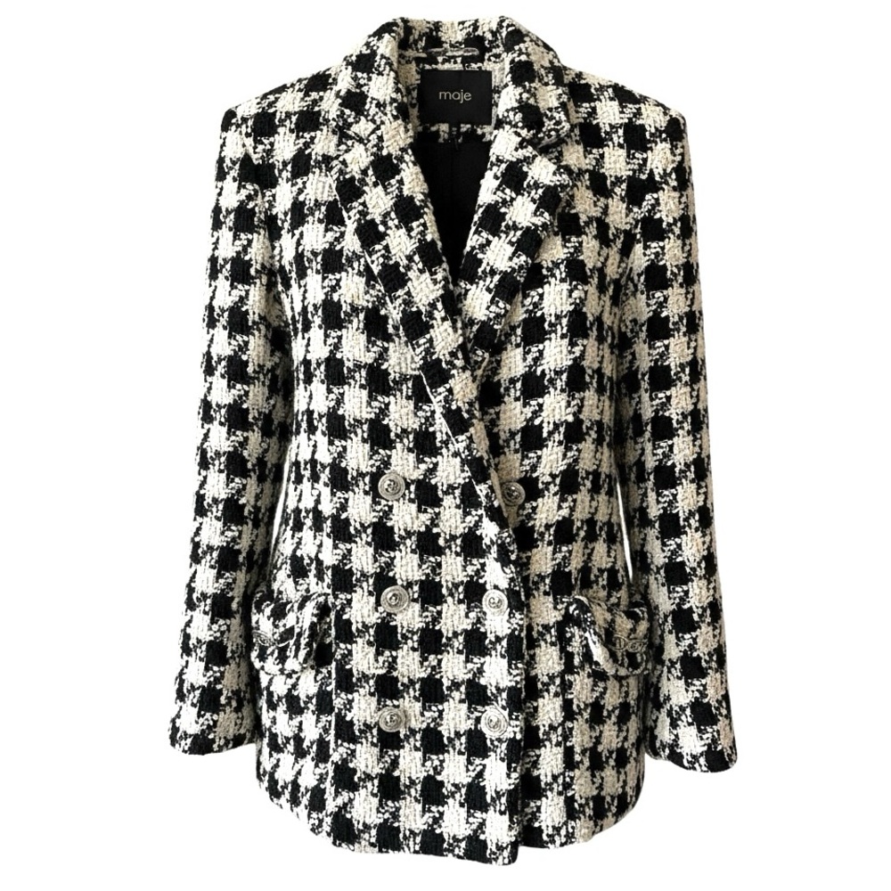 MAJE houndtooth Blazer Jacket Size 36 / 6 US‎